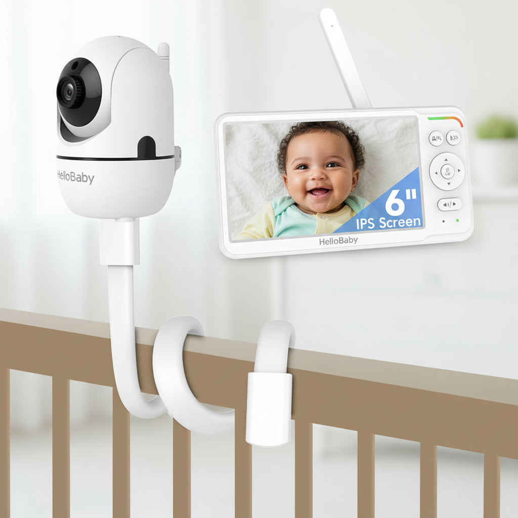 HelloBaby HB6560 one-camera stand bundle rendering with camera, parent screen and stand hardware.