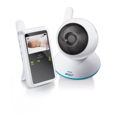Philips Avent SCD600/10 handheld Parent Unit and camera in a white-background manufacturer product rendering.