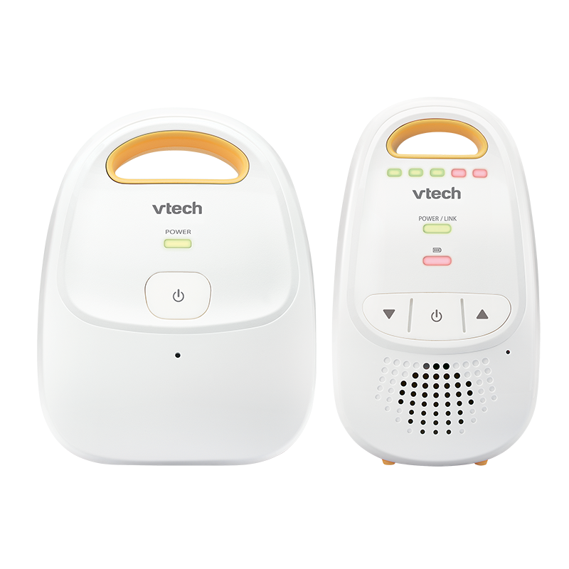 VTech DM111 Baby Unit and one Parent Unit shown in a clean-background manufacturer rendering.